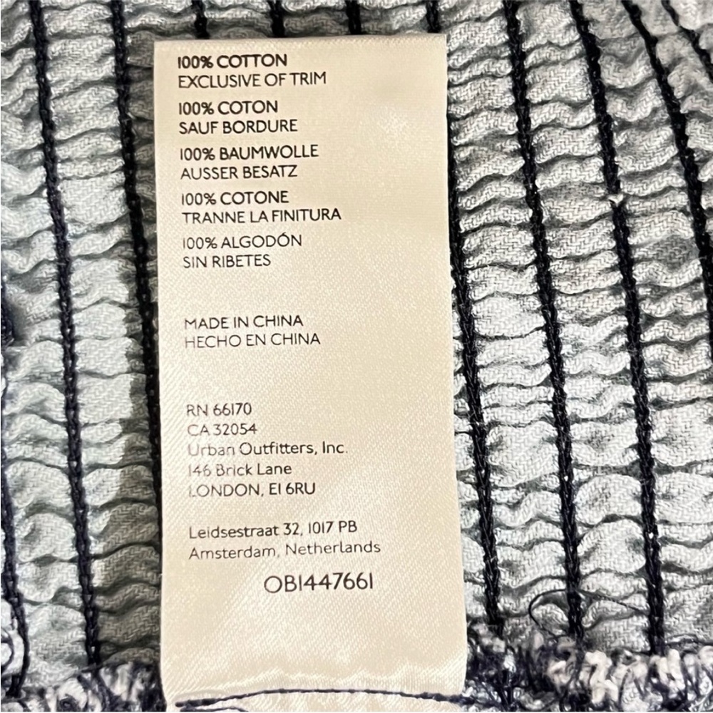 Pilcro Light Blue Ruffle-Smocked Button Front Top - Picture 11 of 11